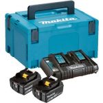 набір акумуляторів LXT (BL1850Bx2, DC18RD, Makpac3) 197629-2 (Makita, Япония)