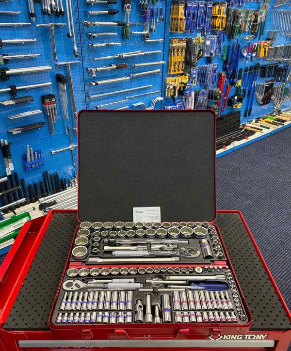 набір головок 1/4" 3/8" 1/2" 135 ед. 9033CR  (KING TONY, Тайвань)