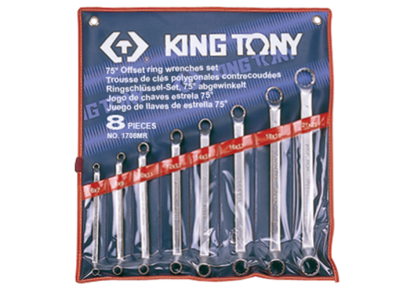 ключі накидні  (в комплекті по 8 шт.) 1708MR (KING TONY, Тайвань)