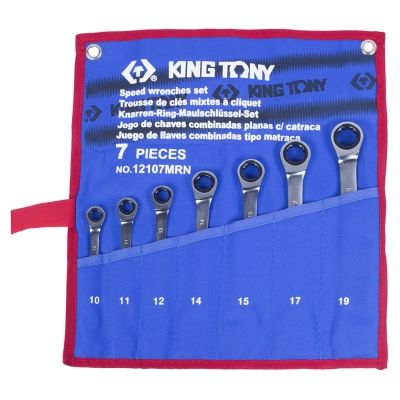 ключі комбіновані з трищіткой (комплект 7 шт.) 12107MRN (KING TONY, Тайвань)