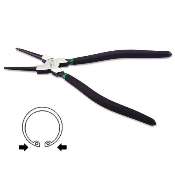круглогубці для зняття стопорних кілець 12" (зжим прямі)  DCAD1212 (TOPTUL, Тайвань)