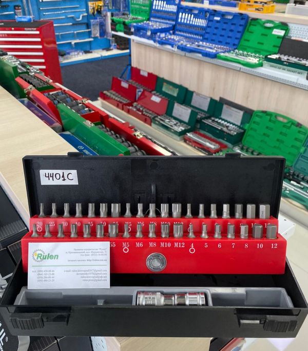 набор насадок HEX,TORX,SPLINE 40ед.вертик. 4401C F (FORCE, Тайвань)