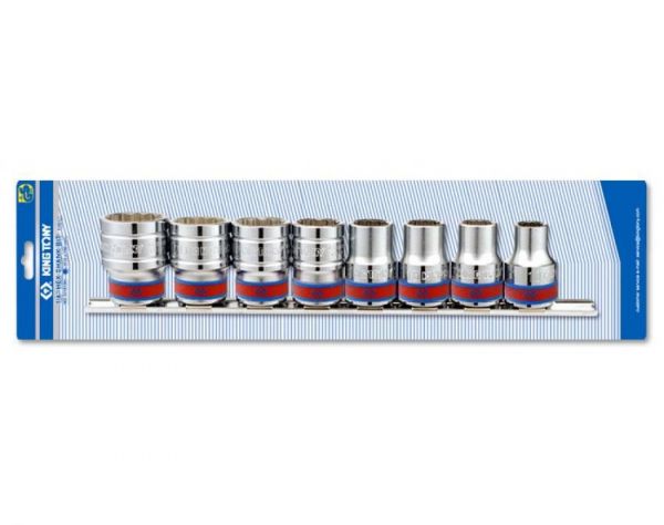 набір торцевих головок 1/2", шестигранні, 3/8"-7/8", 8 од. 4510SR (KING TONY, Тайвань)