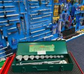 набір торцевих головок 3/4" DR 22-50 мм,металева трещітка R1306. 15 предметов S04H6115S
